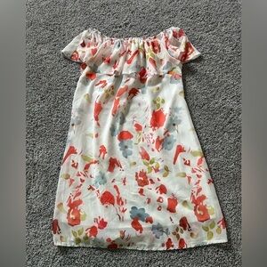 Off-Shoulder White Floral Summer Dress